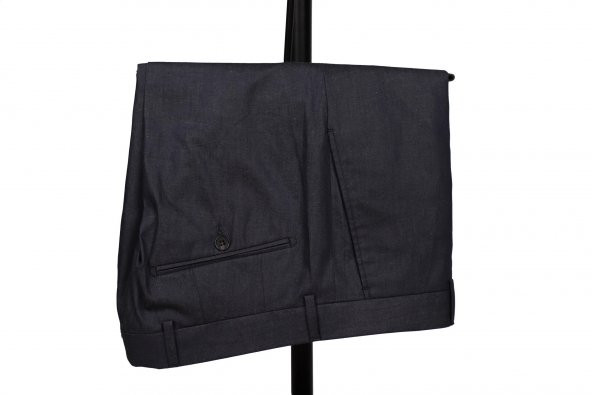 Slim Fit Pamuklu Gri Takım Elbise - 5