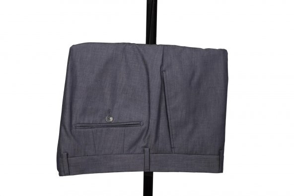 Slim Fit Pamuklu Gri Takım Elbise - 5