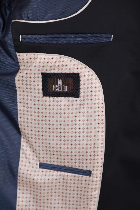 Slim Fit Lacivert Takım Elbise - 5