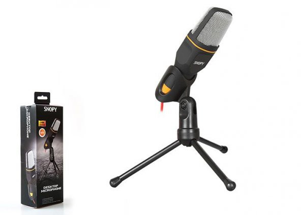 SNOPY SN-340M MASA ÜSTÜ LED MİKROFON,SİYAH - 5