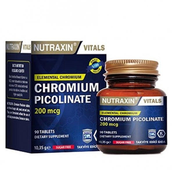 Nutraxin Chromium Picolinate 200mcg 90 Tablet