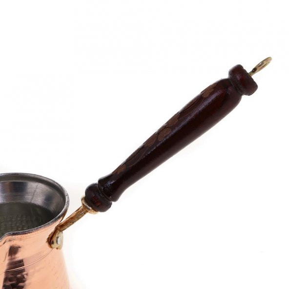 Saint Belisama Sultan Bakır Cezve 550ml Ahşap Kulp - 7