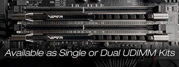 PATRIOT 16GB (8GBx2) 4400MHz DDR4 VIPER DUAL STEEL BLACK Gaming Masaüstü Ram PVS416G440C9K - 4