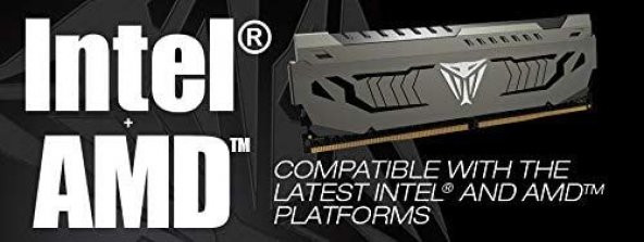 PATRIOT 16GB (8GBx2) 4400MHz DDR4 VIPER DUAL STEEL BLACK Gaming Masaüstü Ram PVS416G440C9K - 5