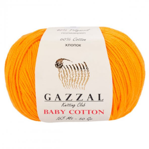 Gazzal Baby Cotton 3416 Pamuklu Amigurumi İpi