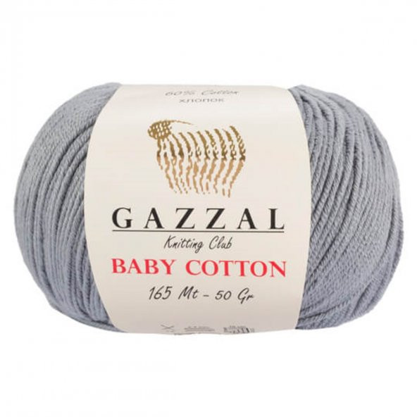 Gazzal Baby Cotton 3430 Pamuklu Amigurumi İpi