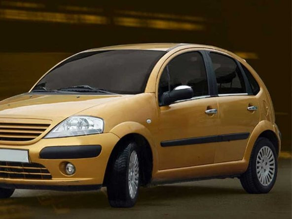 Citroen C3 Krom Cam Çıtası 4 Parça 2002-2009