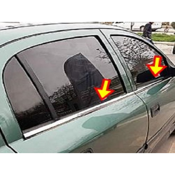 Opel Astra G Krom Cam Çıtası 4 Parça 1998 Üzeri