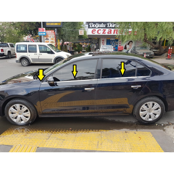 Volkswagen Jetta Krom Cam Çıtası 6 Parça 2011 Üzeri Paslanmaz Çel