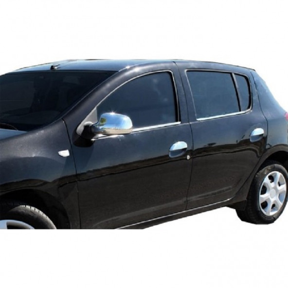 Dacia Sandero Stepway Krom Cam Çıtası 4 Parça 2006-2012 Paslanmaz - 1
