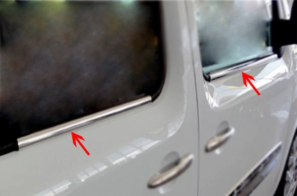 Renault Kango Krom Cam Çıtası 2 Parça 2004-2008 Paslanmaz Çelik