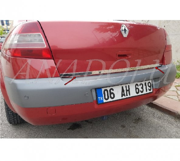 Renault Megane 2 Sedan Krom Bagaj Alt Çıtası Paslanmaz 2004-2010