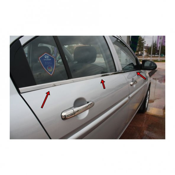 Hyundai Accent Era Krom Cam Çıtası 4 Parça 2006 Üzeri