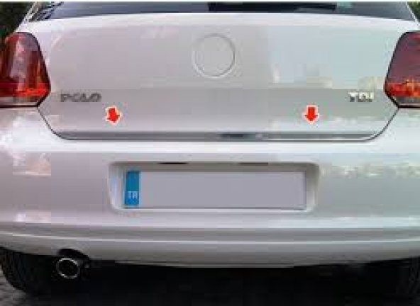 VW Polo Formlu Krom Bagaj Alt Çıtası 2010 Üzeri Paslanmaz Çelik