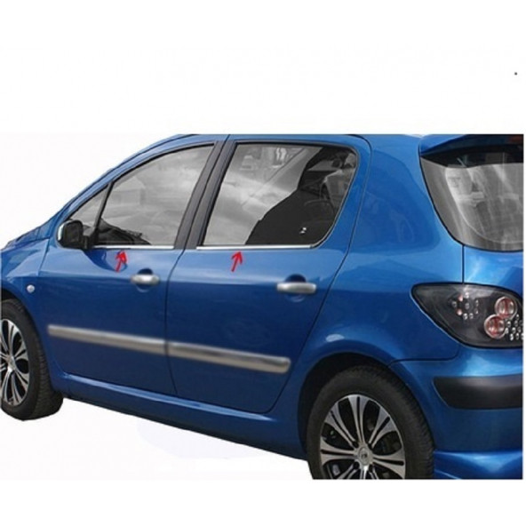 Peugeot 307 Krom Cam Çıtası 4 Parça 2001 Üzeri
