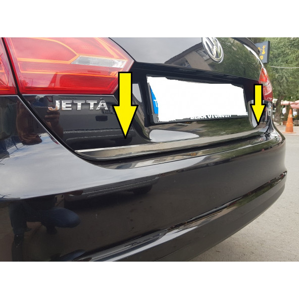 Volkswagen Jetta Formlu Krom Bagaj Alt Çıtası 2011-2014