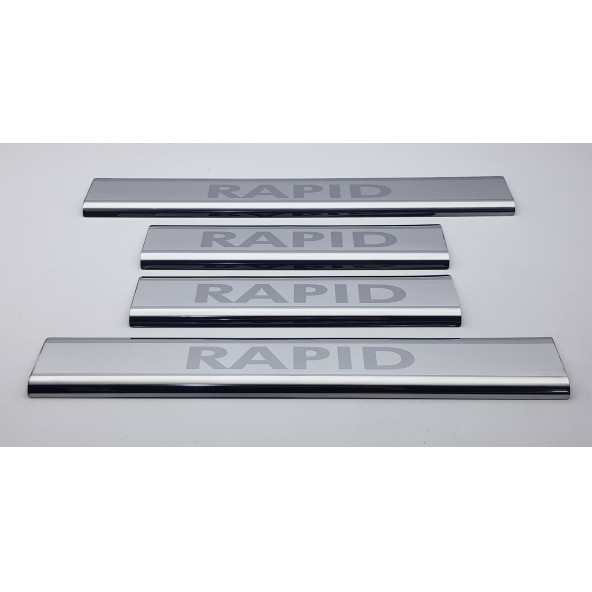 Skoda Rapid HB Spaceback Krom Kapı Eşiği 4 Parça 2013 ÜZERİ