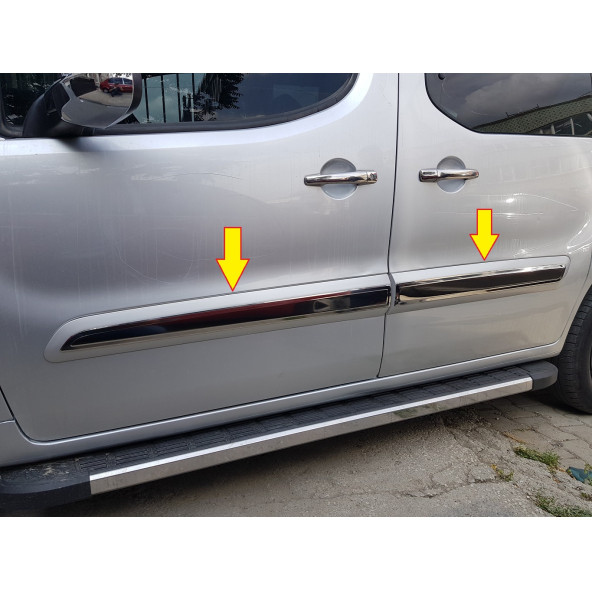 Peugeot Partner Tepe Krom Yan Kapı Çıtası 4 Parça 2008 Üzeri