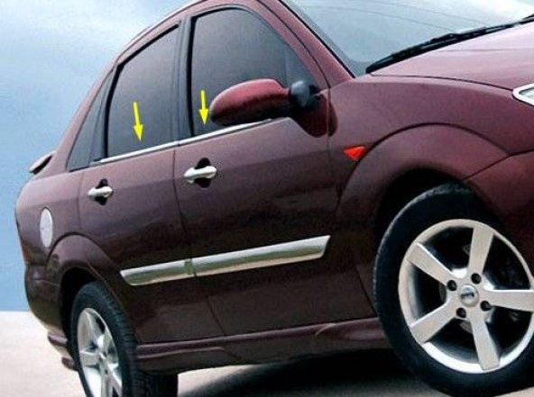 Ford Focus 1 (Sedan) Krom Cam Çıtası 4 Parça 1998-2005