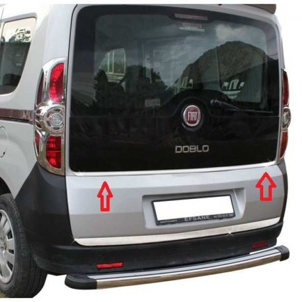 Fiat Doblo Formlu Krom Bagaj Alt Çıtası Paslanmaz Çelik 2015 Üze