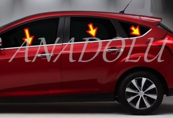 Ford Focus HB Krom Cam Çıtası 8 Parça 2011 Üzeri
