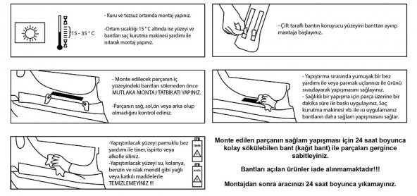 Fiat Doblo Krom Kapı Kolu 4 Kapı 8 Parça (SET) 2010-2015 - 3