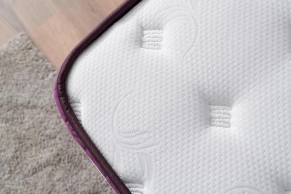 Niron Violet 90x200 Tek Kişilik Gizli Pedli Yatak Full Ortopedik Yaylı Yatak - 6