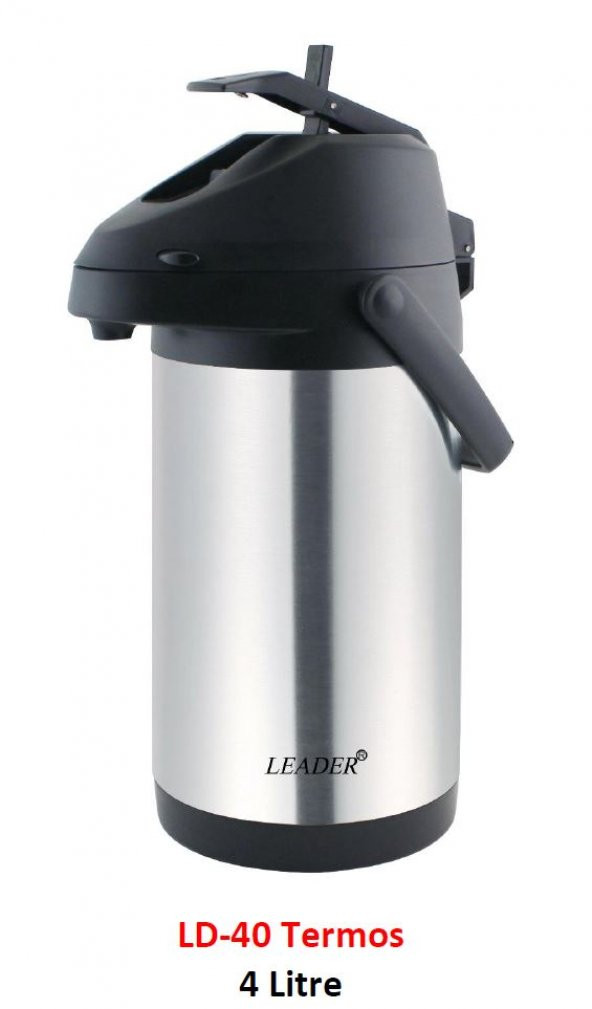 4 Litre Pompalı Çelik Termos Leader LD-40