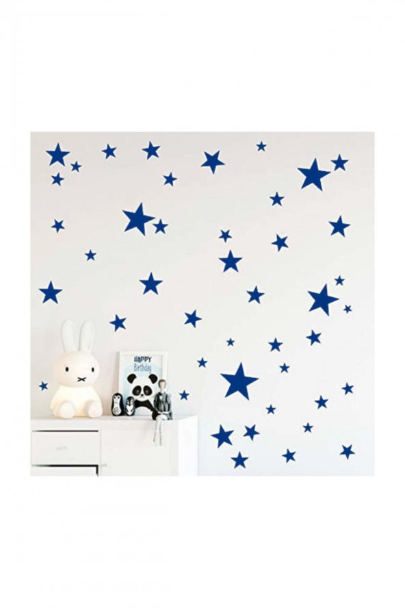 Yıldız Duvar Sticker 3-4-5cm 100 Adet Lacivert