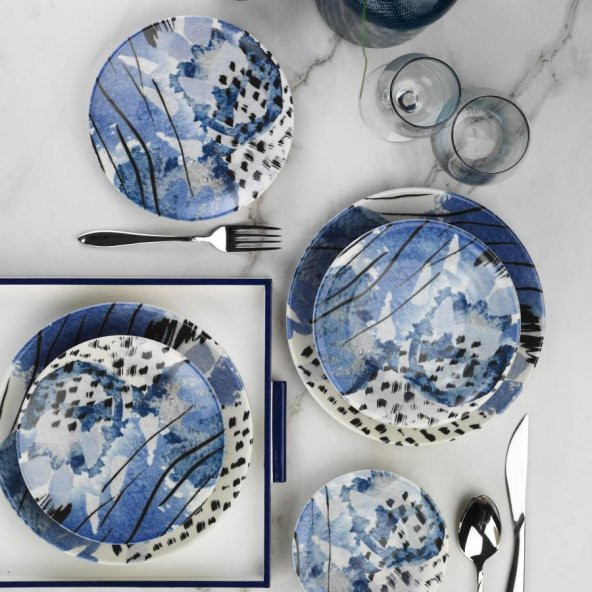 Kütahya Porselen Nanocerm 24 Parça Yemek Seti Mat DG344