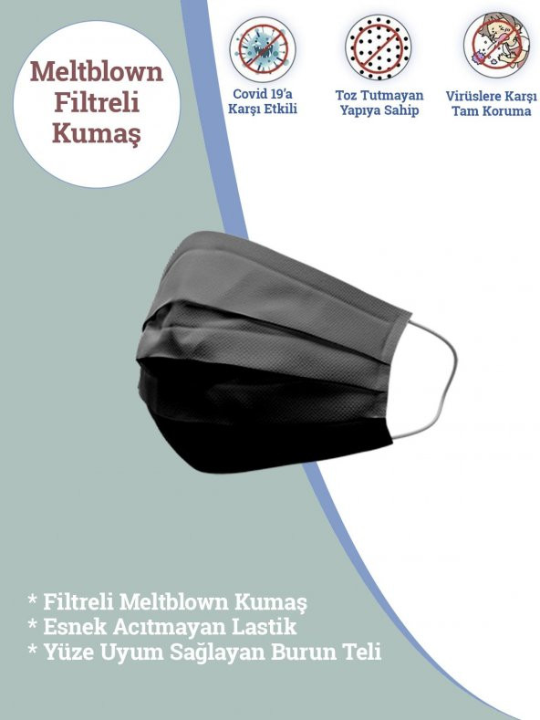 ION Mask Meltblown Çocuk Desenli Full Ultrasonik 3Kat Maske 100Ad - 11