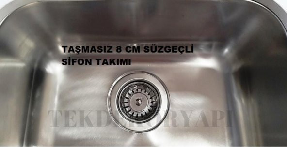 TEKDEKOR  TEKA EVYE SİFONU TAŞMASIZ BÜYÜK KAFALI - 2