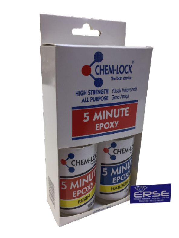 Chemlock 5 Dakika Şeffaf Epoksi Yapıştırıcı 250gr