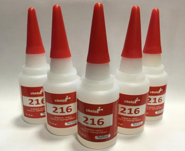 Chelox 216 Esnek Hızlı Şeffaf Güçlü Yapıştırıcı 20'şer gr  3lü Set (3adet) - 3