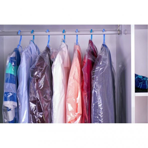 Şeffaf Elbise Saklama Poşeti 60*160 CM (3 Paket 18 Adet) Elbise Koruma Kılıfı - Resim 5