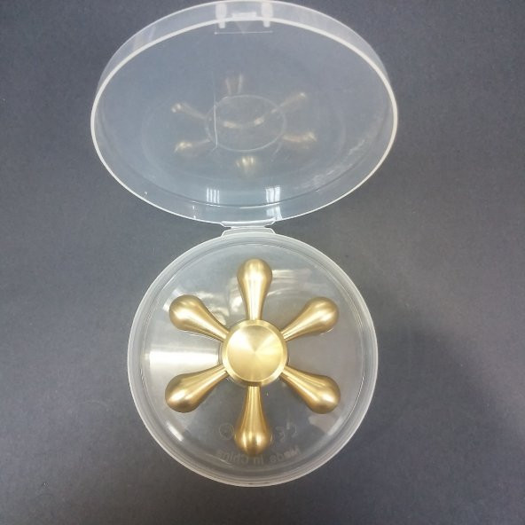 METAL ALTIN RENGİ DÜMEN STRES ÇARKI HAND SPINNER FINGER SPINNER - DÜMEN ŞEKLİNDE