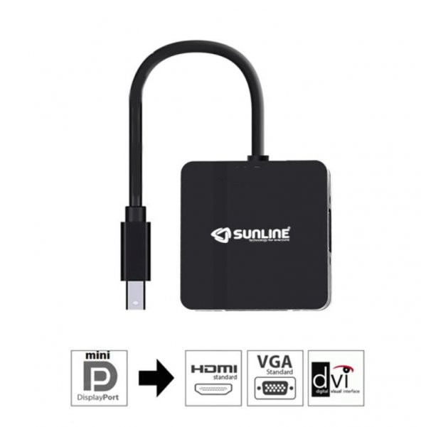 Sunline 170627 Mini DP-HDMI/VGA/DVI Dönüştürücü