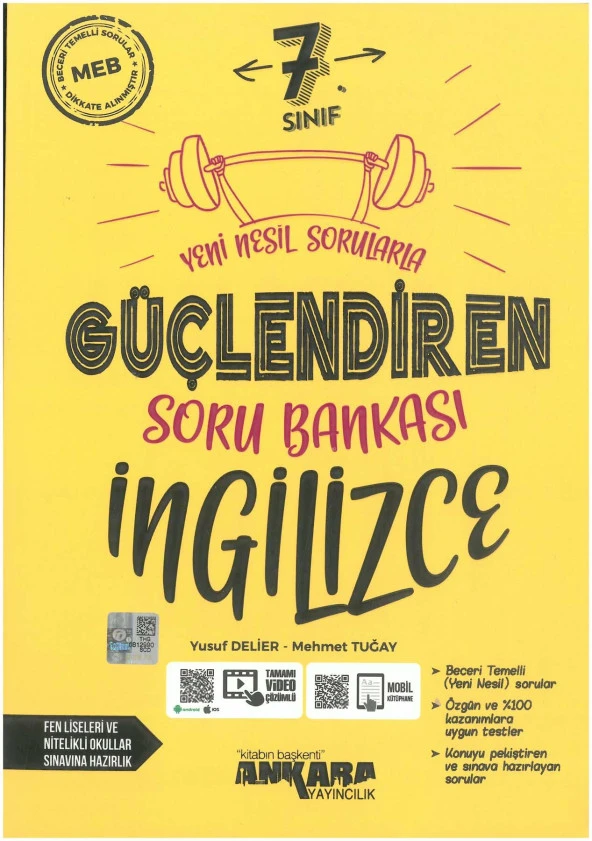 Ankara 7. Sınıf Güçlendiren İngilizce Soru Bankası