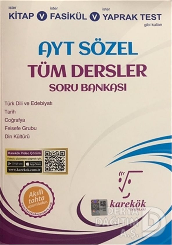 KAREKÖK / AYT SÖZEL TÜM DERSLER SORU BANKASI