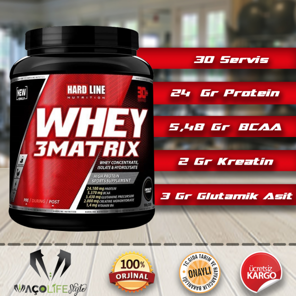 Hardline Whey 3Matrix 908 Gr Protein Tozu Yüksek Hammadde Kalitesi
