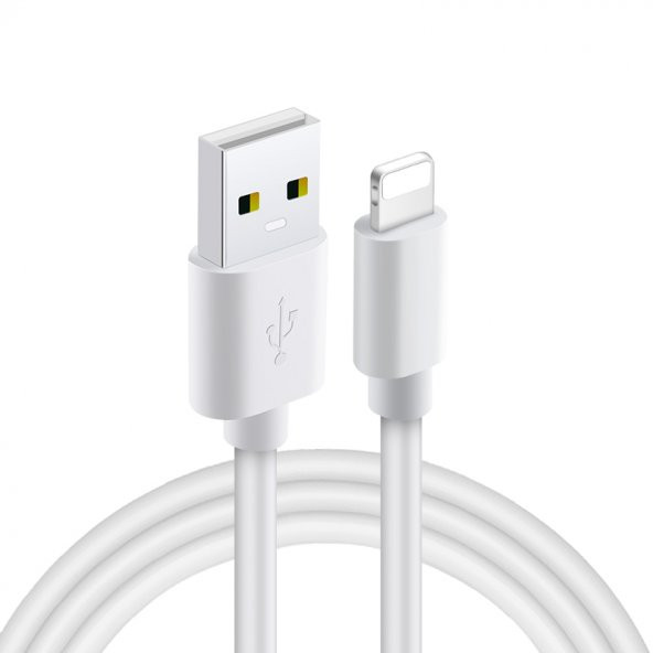 XKS 1 Metre iPhone Lightning 2 Amper Beyaz Hızlı Şarj ve Data Kablosu