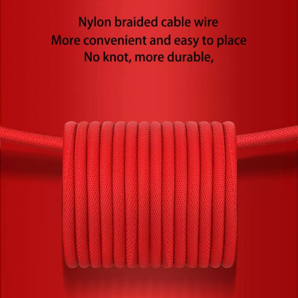 XKS 1.2 Metre 90 Derece iPhone Lightning 2.4 Amper Kırmızı Hızlı Şarj ve Data Kablosu