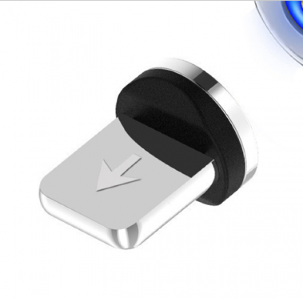 Mars 1 Metre Yeşil LED Akışlı Manyetik Iphone Lightning 2.4A Şarj Kablosu