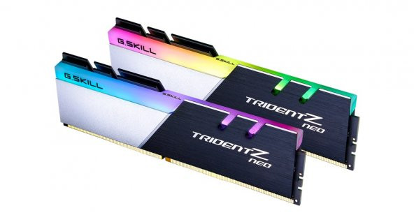 GSKILL Trident Z Neo RGB 64GB (2x32) DDR4 3200Mhz CL16 AMD Ryzen Uyumlu (F4-3200C16D-64GTZN)
