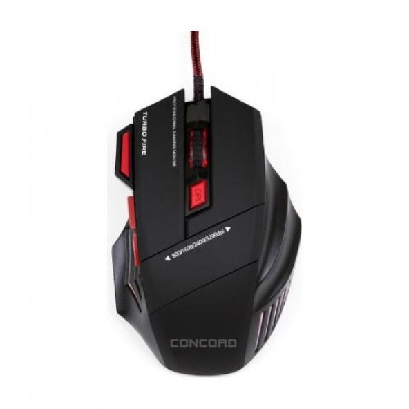 MOUSE CONCORD A-9S GAMİNG MOUSE 3200 DPI/KIRMIZI/M1