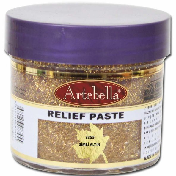 Artebella Rölyef Pasta 335550 Simli Altın 50 ml