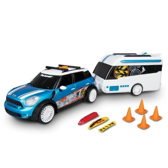 Road Rippers Mini Cooper C Sesli Işıklı Karavanlı Araba Oyun Seti