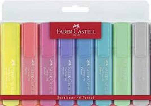 Faber-Castell Faber-Castell Fosforlu Kalem, Pastel Renkler, 8'Li