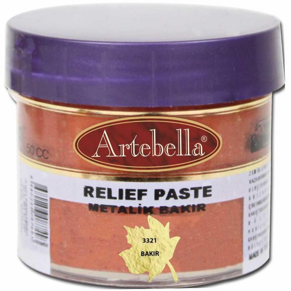 Artebella Rölyef Pasta 332150 Metalik Bakır 50 ml