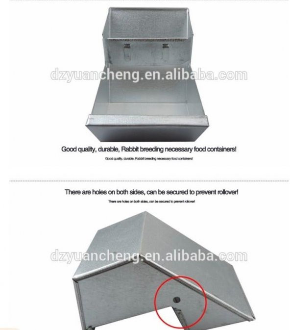 Tavşan Rabbit Askılı Kafes Yemligi Galvenizli 10 cm - 6
